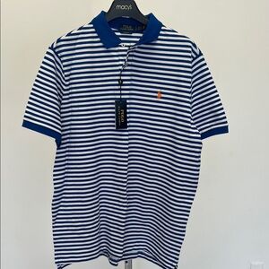 Polo by Ralph Lauren Navy and White Striped Polo Shirt